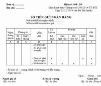 Sổ Tiền Gửi Ngân Hàng Tiếng Anh Là Gì